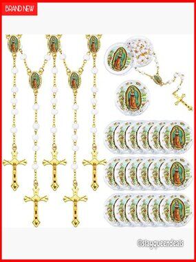 100 Scented Rosary Beads Necklaces with Crucifix Catholic Bulk Favors